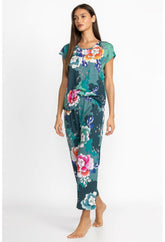 Women Sleepwear | Johnny Was The Bobbie Crop Set Tura Turquoise