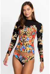 Women Swim & Resort | Johnny Was Black Royal Cut Out Back Surf Shirt Multi
