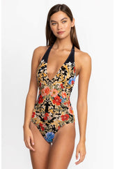 Women Swim & Resort | Johnny Was Black Royal Halter One Piece Multi