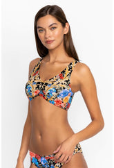 Women Swim & Resort | Johnny Was Black Royal Ruched Bikini Top Multi