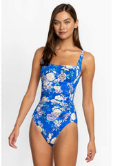 Women Swim & Resort | Johnny Was Blue Dove Ruched One Piece Blue Dove