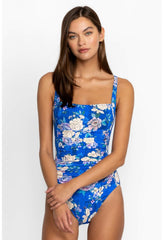 Women Swim & Resort | Johnny Was Blue Dove Ruched One Piece Blue Dove