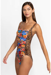Women Swim & Resort | Johnny Was Cheetah Ruched One Piece Multi