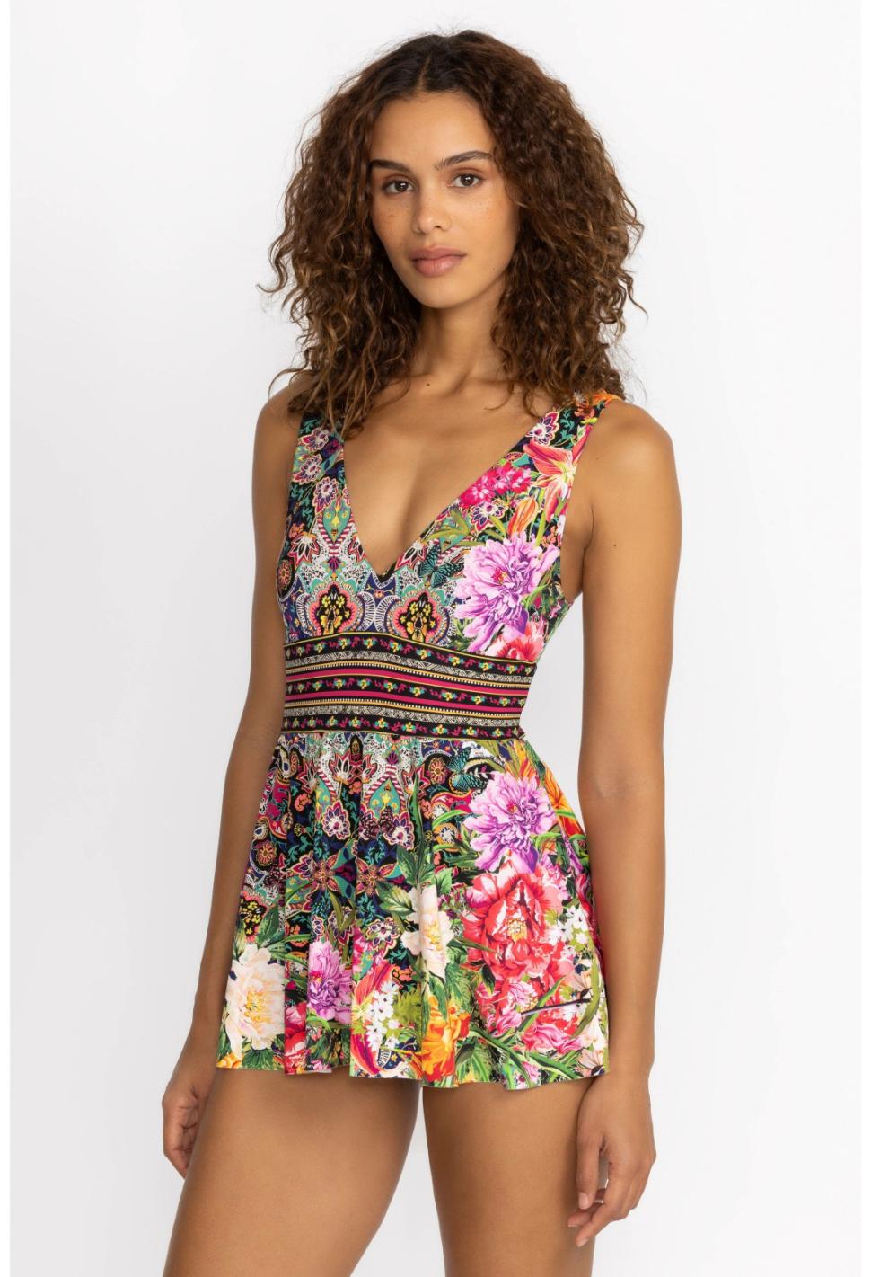 Women Swim & Resort | Johnny Was Hannah Skirted One Piece Hannah