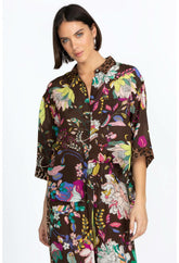Women Tops | Johnny Was Arabella Boxy Silk Shirt Arabella