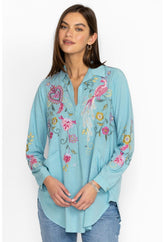 Women Tops | Johnny Was Ashlee Henley Popover Tunic Plaid