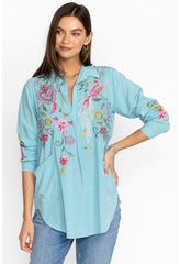 Women Tops | Johnny Was Ashlee Henley Popover Tunic Plaid