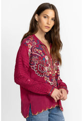 Women Tops | Johnny Was Aubrette Blouse Rumba Red