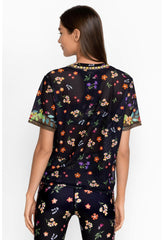 Women Tops | Johnny Was Bee Active Short Sleeve Oversize Crop Tee Nani