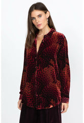Women Tops | Johnny Was Belle Velvet Oversized Shirt Belle