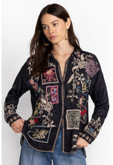 Women Tops | Johnny Was Briony Blouse Sanded Black