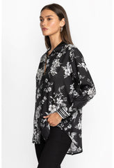 Women Tops | Johnny Was Dreamer Oversized Shirt Charcoal Dreamer