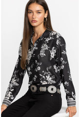 Women Tops | Johnny Was Dreamer Oversized Shirt Charcoal Dreamer