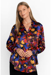 Women Tops | Johnny Was Eclipse Blooms Silk Shirt Multi