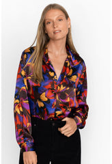 Women Tops | Johnny Was Eclipse Blooms Silk Shirt Multi