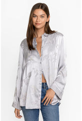Women Tops | Johnny Was Estrella Kimono Sleeve Oversized Shirt Silver
