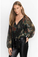 Women Tops | Johnny Was Evelina Metallic Blouse Multi