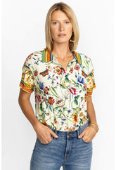 Women Tops | Johnny Was Felix Short Sleeve Polo Tee Felix