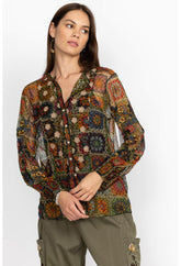Women Tops | Johnny Was Flavie Mesh Blouse Multi