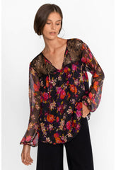 Women Tops | Johnny Was Flora Silk Blouse Flora