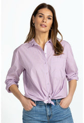 Women Tops | Johnny Was Giana Relaxed Pocket Shirt Stripe