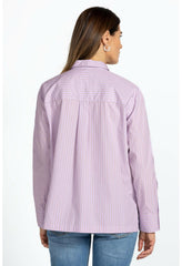 Women Tops | Johnny Was Giana Relaxed Pocket Shirt Stripe