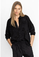 Women Tops | Johnny Was Goddess Button Down Black