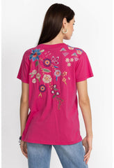Women Tops | Johnny Was Griffin Easy Fit Tee Flamingo Pink