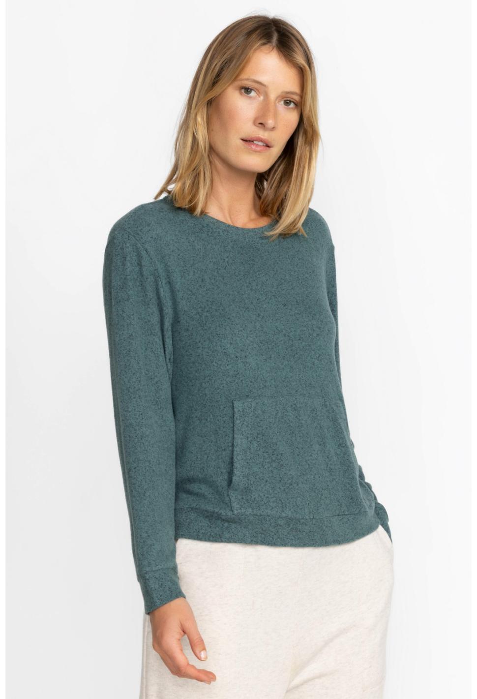 Women Tops | Johnny Was Hachi Kangaroo Pocket Pullover North Atlantic