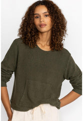 Women Tops | Johnny Was Hachi Kangaroo Pocket Pullover Thyme