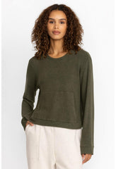 Women Tops | Johnny Was Hachi Kangaroo Pocket Pullover Thyme