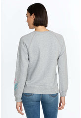 Women Tops | Johnny Was Hamptons Raglan Sweatshirt Light Heather Gray