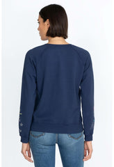 Women Tops | Johnny Was Hawaii Raglan Sweatshirt Navy