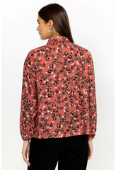 Women Tops | Johnny Was High Low Button Shirt Pale Blush Orchid Floral