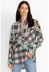 Women Tops | Johnny Was Idora Patchwork Button Down Shirt Multi