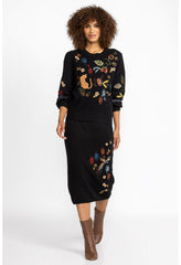 Women Tops | Johnny Was Isabella Sweater Top Black