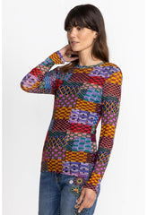 Women Tops | Johnny Was Isadora Waves Mesh Tee Isadora Waves