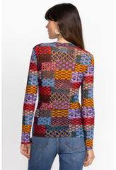 Women Tops | Johnny Was Isadora Waves Mesh Tee Isadora Waves