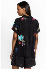 Women Tops | Johnny Was Kiki Applique Blouse Black