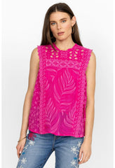Women Tops | Johnny Was Leafy Concetta Blouse Orchid Lei