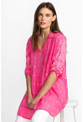 Women Tops | Johnny Was Marti Vera Tunic Hot Pink