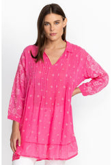 Women Tops | Johnny Was Marti Vera Tunic Hot Pink