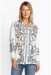 Women Tops | Johnny Was Merrick Blouse Natural