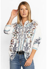 Women Tops | Johnny Was Merrick Blouse Natural