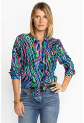 Women Tops | Johnny Was Moonwave Button Down Shirt Moonwave