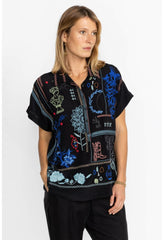 Women Tops | Johnny Was Nahmad Blouse Black