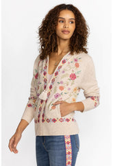 Women Tops | Johnny Was Phoebe Cashmere Hoodie Heather Ecru