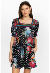 Women Tops | Johnny Was Polkalona Square Neck Park Blouse Polkalona