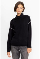 Women Tops | Johnny Was Rhode Cowl Neck Sweater Black