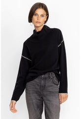 Women Tops | Johnny Was Rhode Cowl Neck Sweater Black